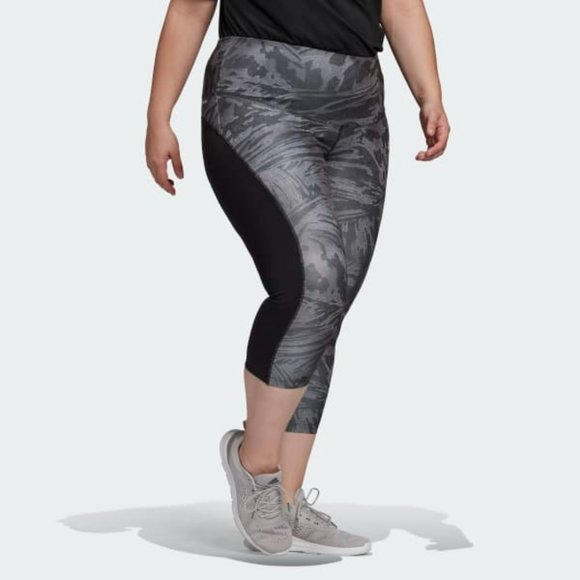 NWT Adidas Zoe Saldana High-Rise Primegreen Athletic Leggings 7/8 Length Plus 3X - Picture 1 of 4